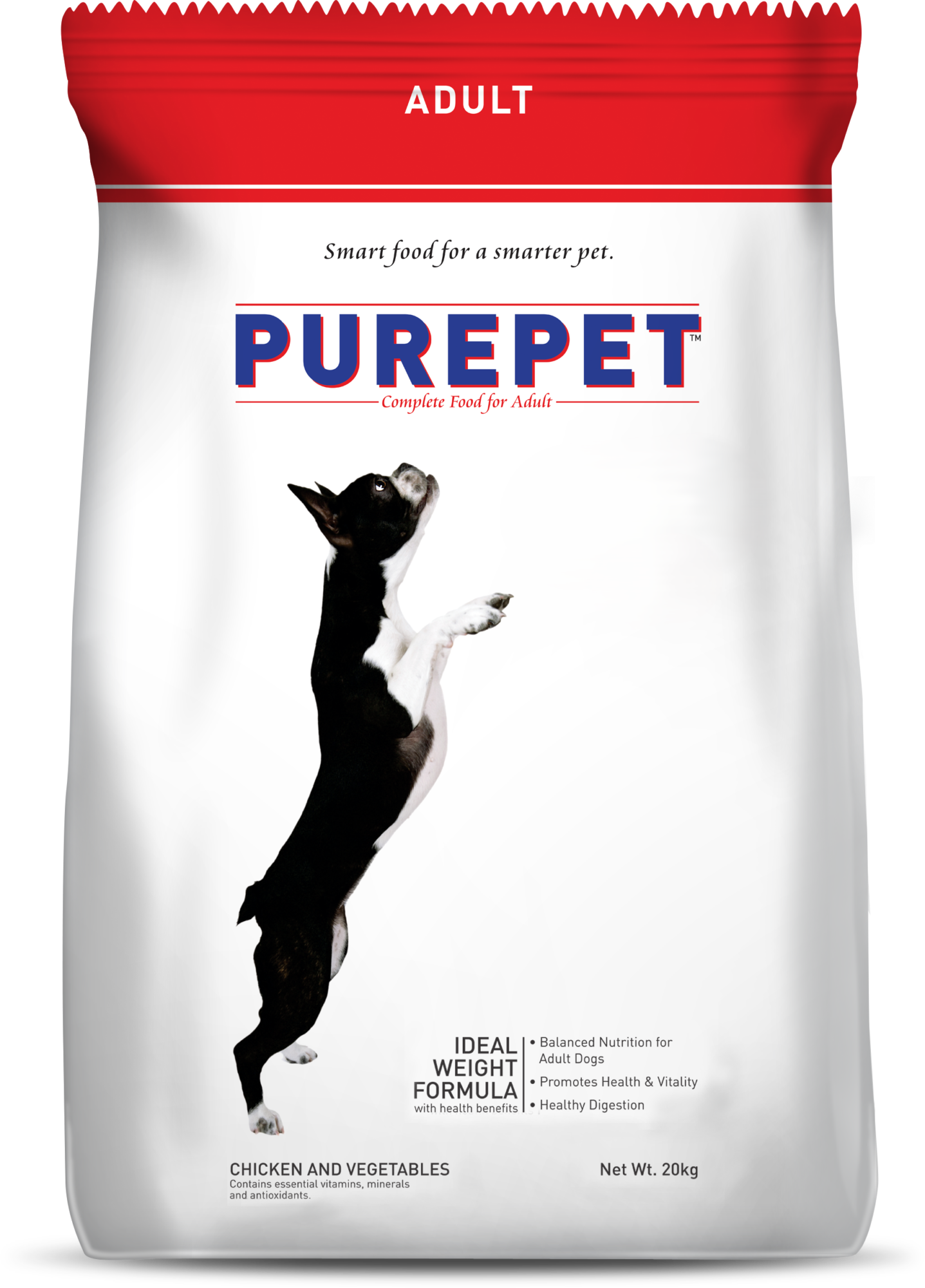 Purepet Adult Dry Dog Food 20kg | Chicken & Vegetable Flavour