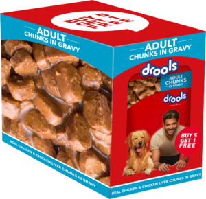 Drools Adult Wet Dog Food, Real Chicken and Chicken Liver Chunks in Gravy